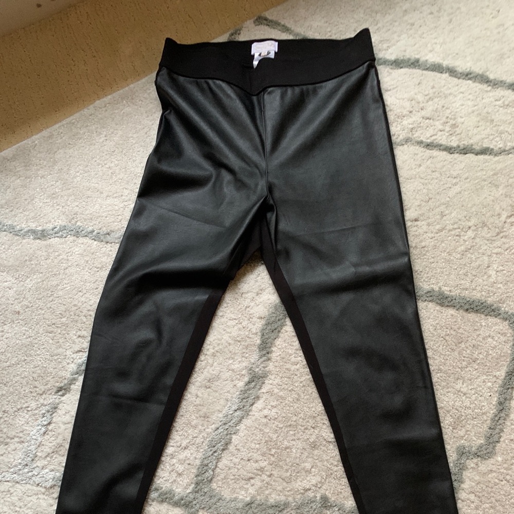 Mudpie Leather Front Pull on Leggings